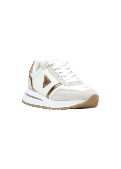 Sneakers Donna Guess Beige Basse Sportive con Lacci