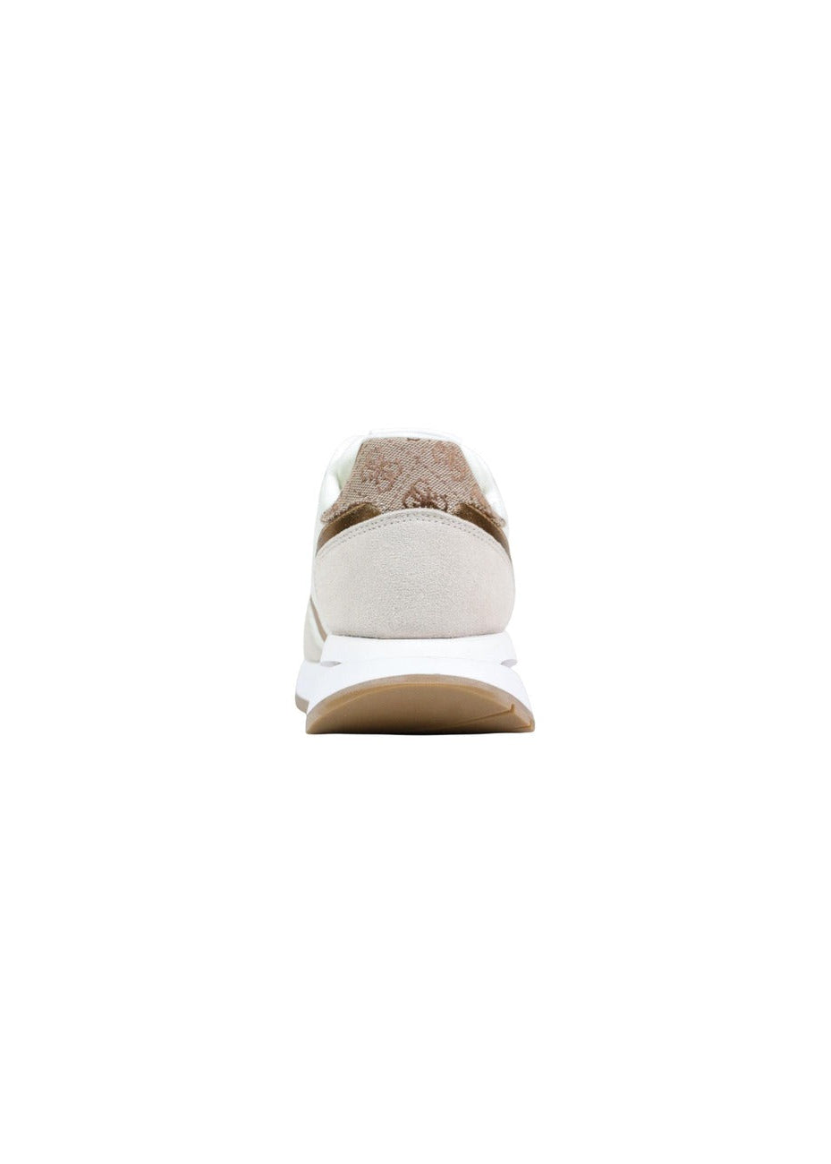 Sneakers Donna Guess Beige Basse Sportive con Lacci