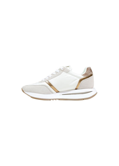 Sneakers Donna Guess Beige Basse Sportive con Lacci