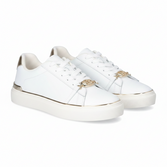 Sneakers Donna Liu Jo Kiki 01 in Pelle con Dettagli Metallizzati
