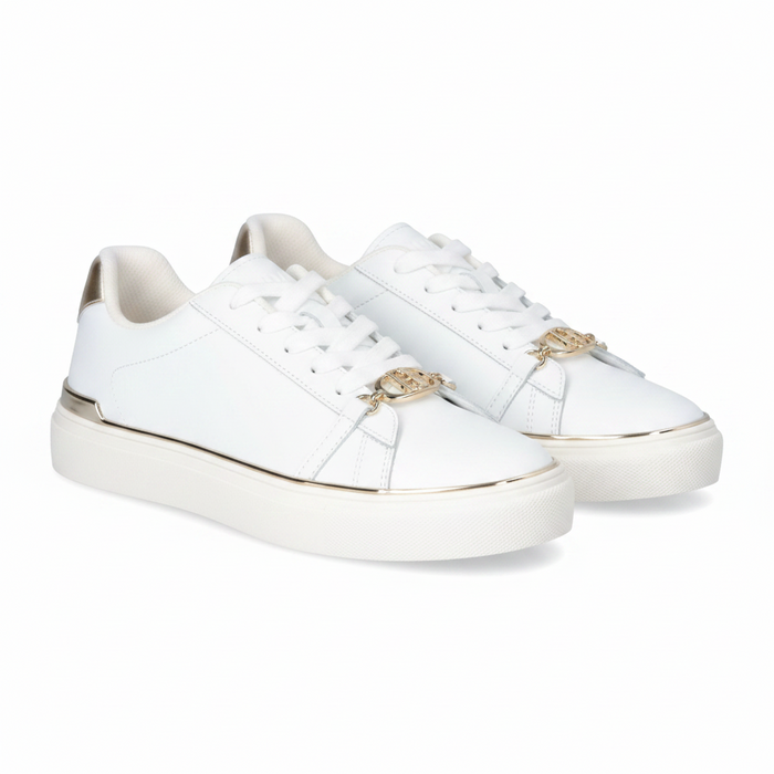 Sneakers Donna Liu Jo Kiki 01 in Pelle con Dettagli Metallizzati