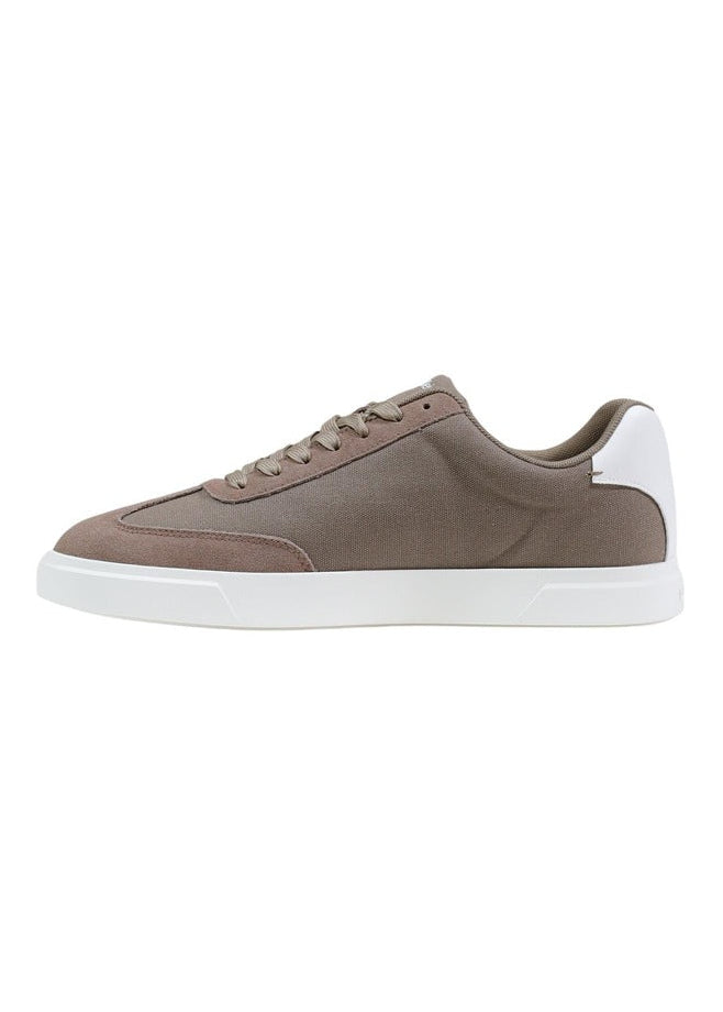 Sneakers Uomo Calvin Klein Beige in Cotone Organico con Lacci
