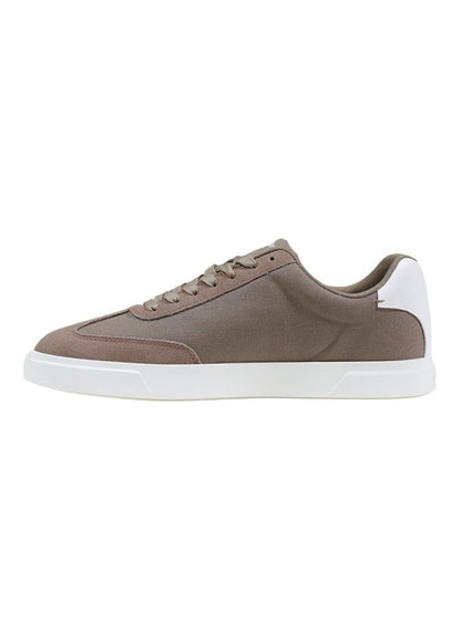 Sneakers Uomo Calvin Klein Beige in Cotone Organico con Lacci
