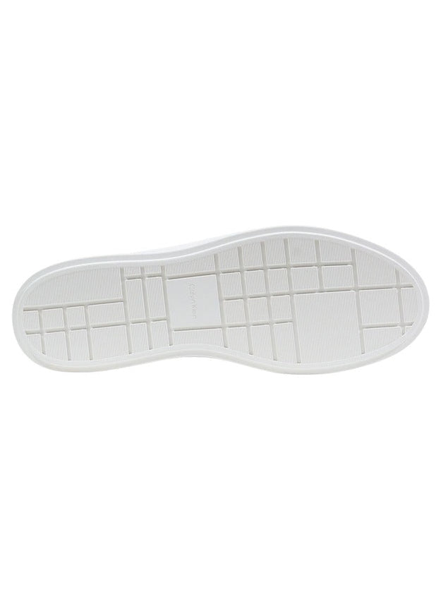 Sneakers Uomo Calvin Klein Beige in Cotone Organico con Lacci
