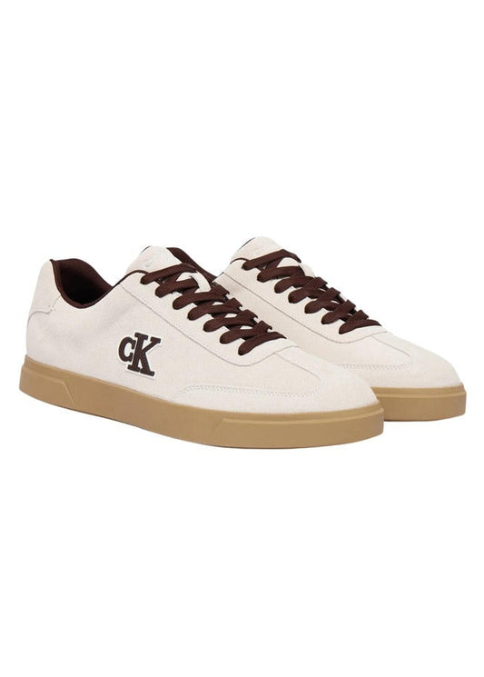 Sneakers Uomo Calvin Klein Bianche in Camoscio