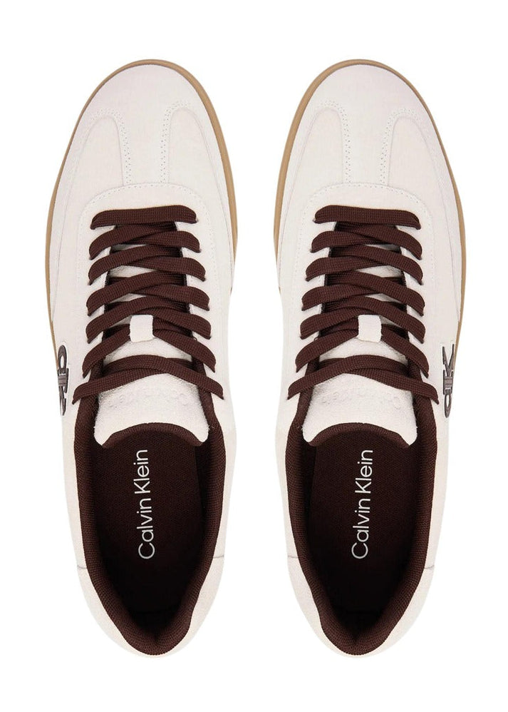 Sneakers Uomo Calvin Klein Bianche in Camoscio