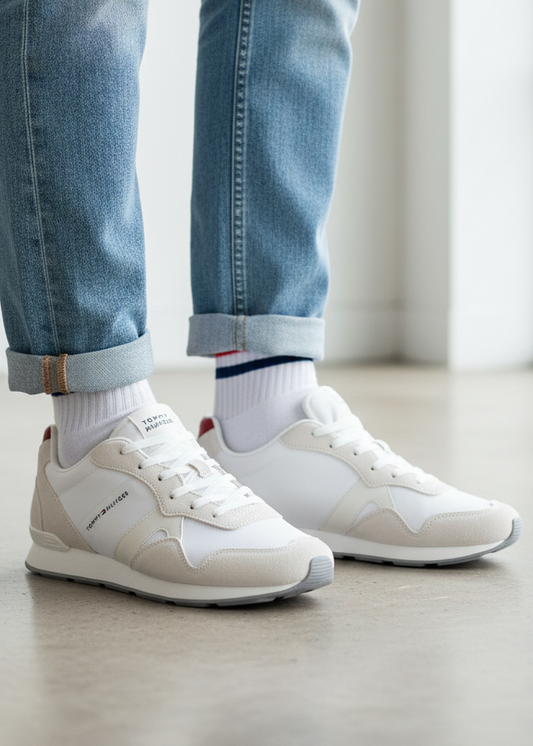 Sneakers_Uomo_Tommy_Hilfiger_Bianche_con_Lacci