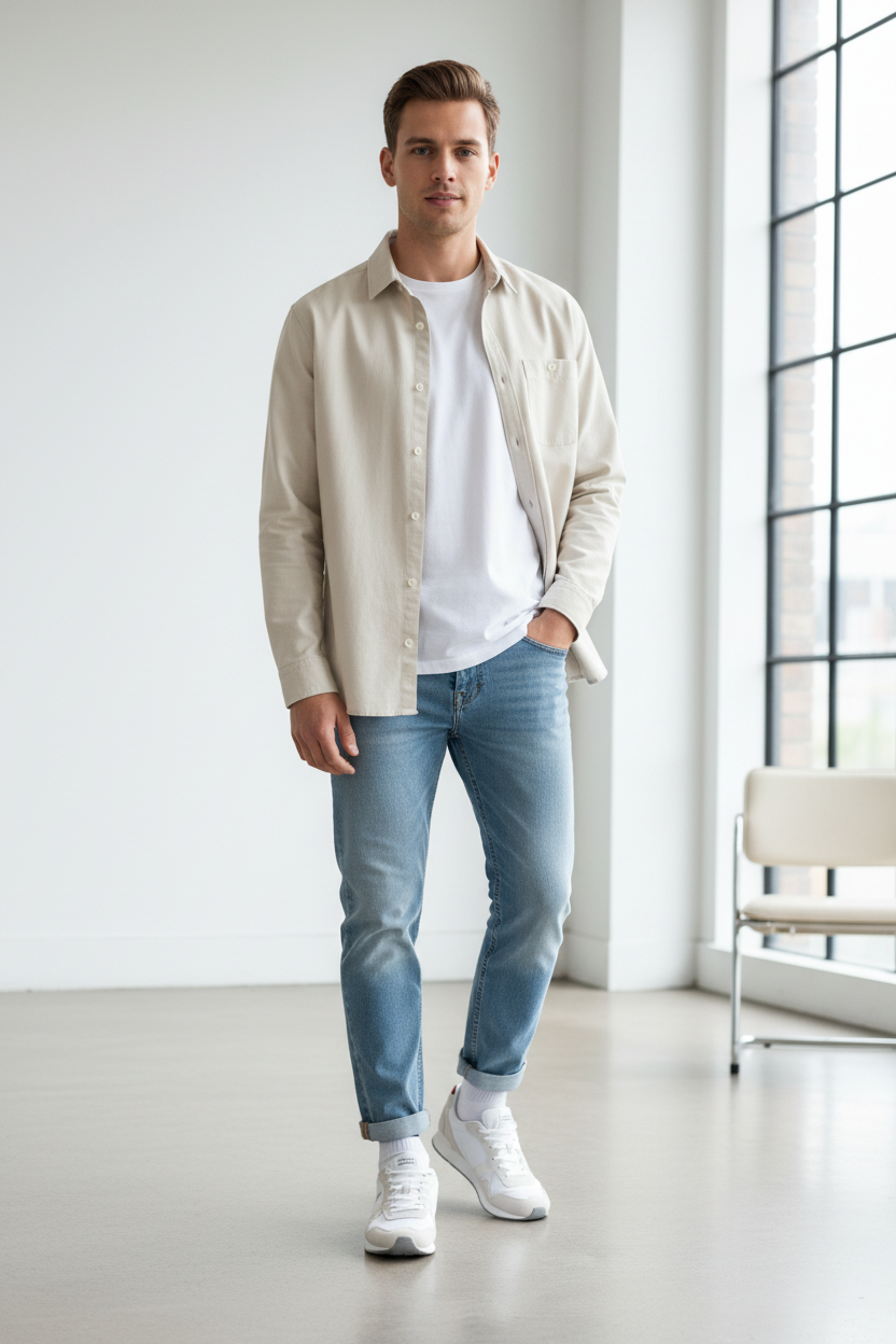 Sneakers_Uomo_Tommy_Hilfiger_Bianche_con_Lacci