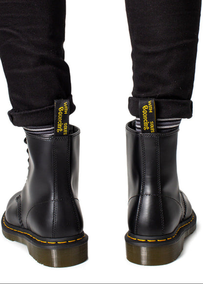 Stivali Uomo Dr. Martens Neri in Pelle con Lacci