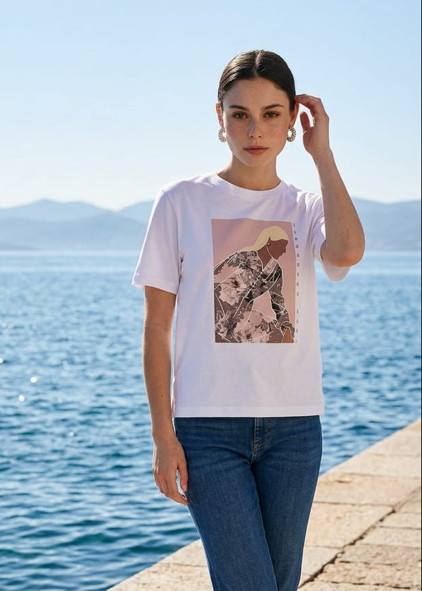T-Shirt Donna Only Stampa Manica Corta