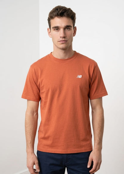 T-Shirt Uomo New Balance Arancione in Cotone