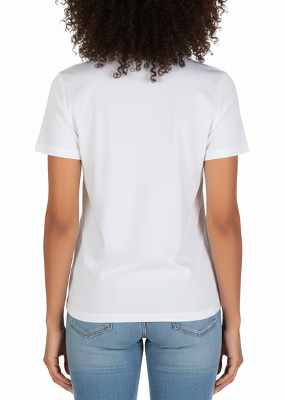 T-shirt Donna Calvin Klein Jeans Bianca in Cotone