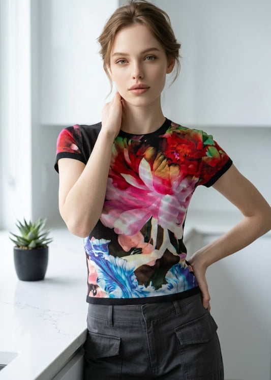 T-shirt Donna Desigual Floreale