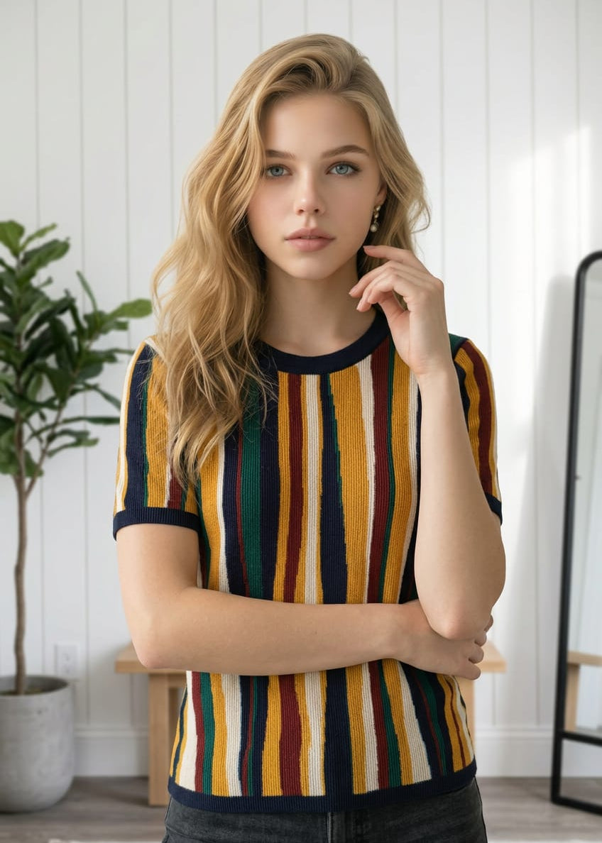 T-shirt Donna Desigual a Righe