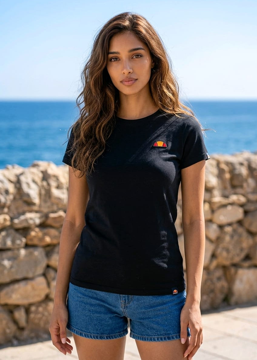 T-shirt Donna Ellesse Grigia con Stampa