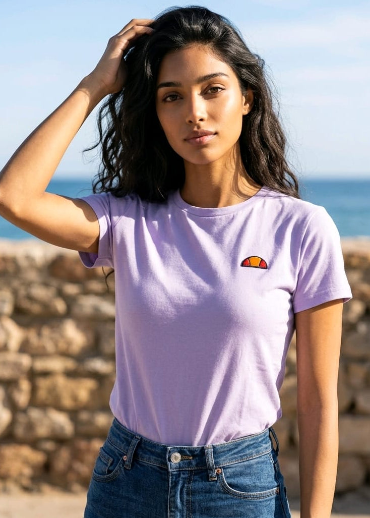 T-shirt Donna Ellesse Grigia con Stampa