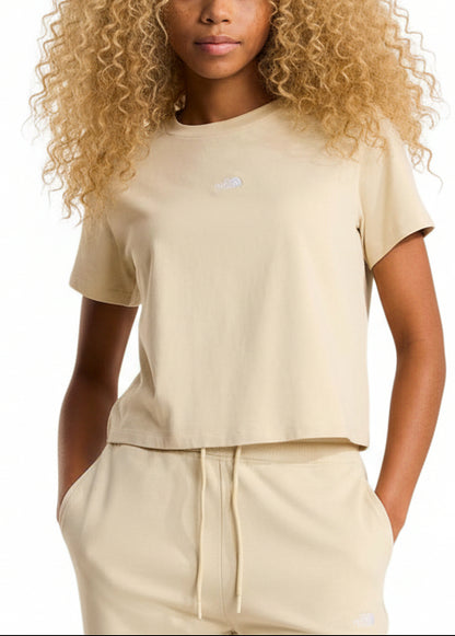 T-shirt Donna The North Face in Cotone Beige