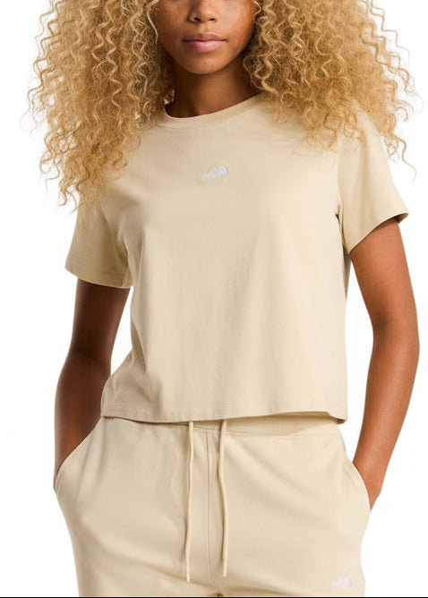 T-shirt Donna The North Face in Cotone Beige