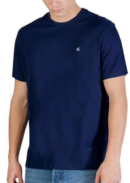 Men's Calvin Klein Jeans Blue T-Shirt with Monogram Logo