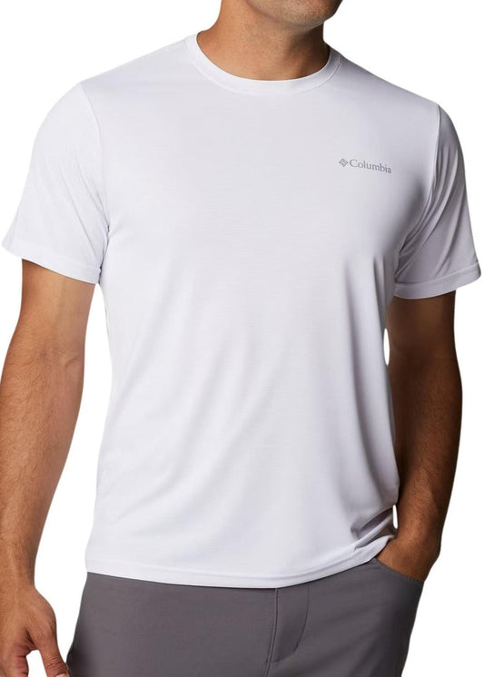 T-shirt Uomo Columbia Bianca in Poliestere
