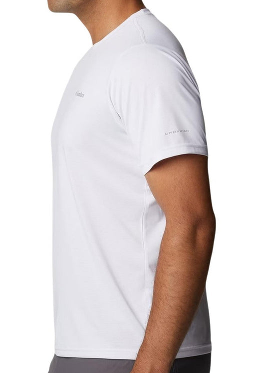 T-shirt Uomo Columbia Bianca in Poliestere