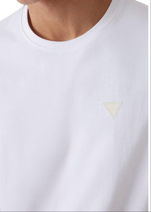 T-shirt Uomo Guess Bianca in Cotone e Modal
