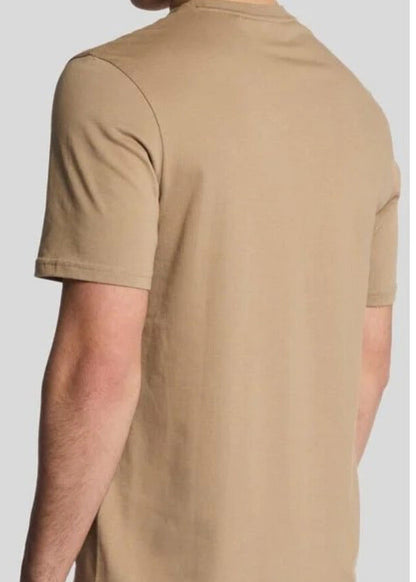 T-shirt Uomo Lyle & Scott Marrone con Stampa e Tasca