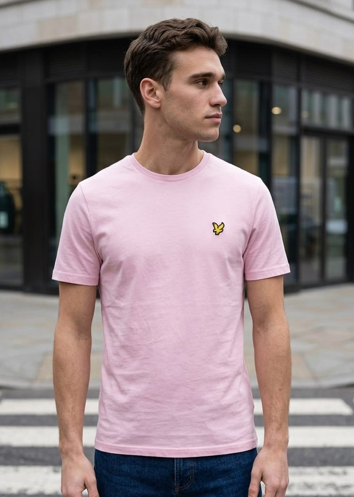 T-shirt Uomo Lyle & Scott Rosa con Stampa