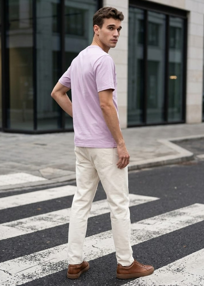 T-shirt Uomo Lyle & Scott Rosa con Stampa