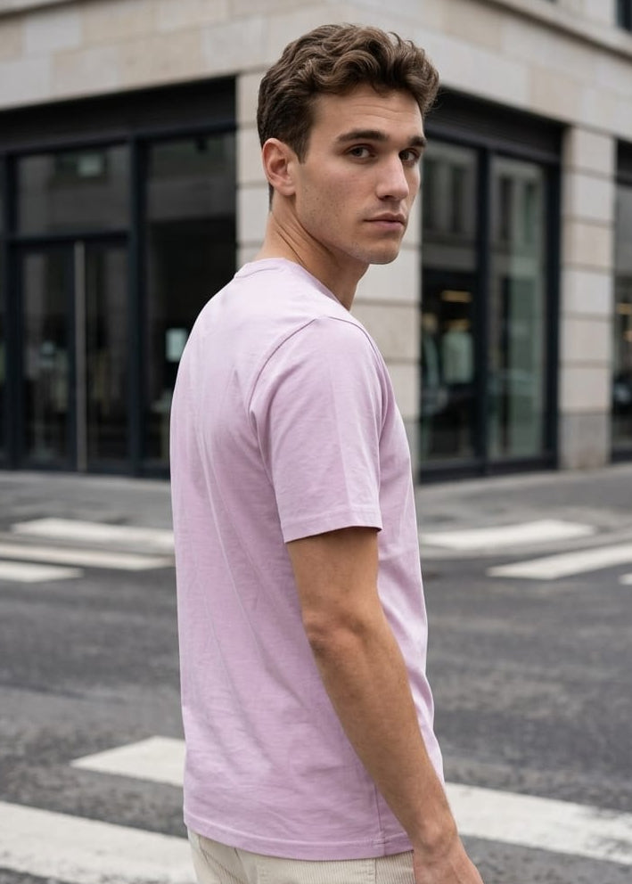 T-shirt Uomo Lyle & Scott Rosa con Stampa