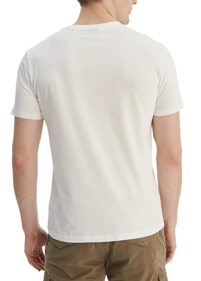 T-shirt Uomo Napapijri Bianca in Cotone con Stampa