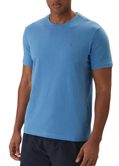 T-shirt Uomo Napapijri Rosa in Cotone