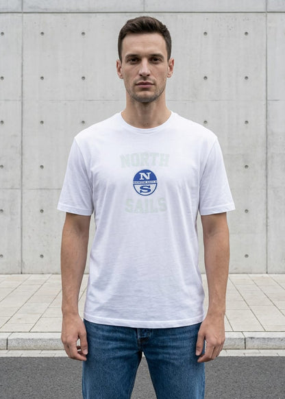 T-shirt Uomo North Sails Bianca con Stampa