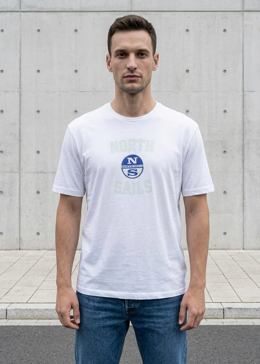 T-shirt Uomo North Sails Bianca con Stampa