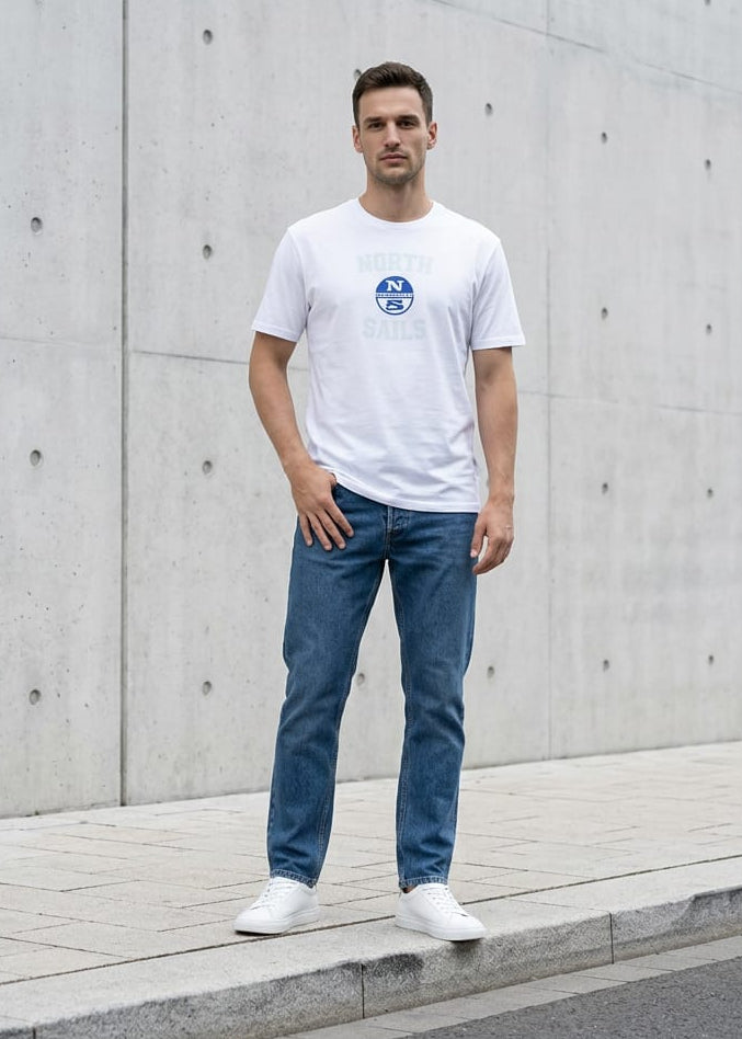 T-shirt Uomo North Sails Bianca con Stampa
