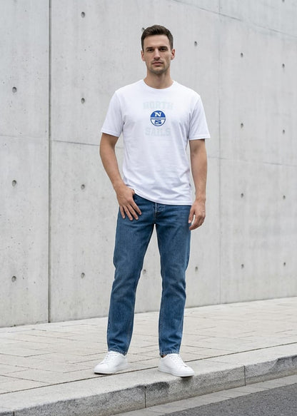 T-shirt Uomo North Sails Bianca con Stampa