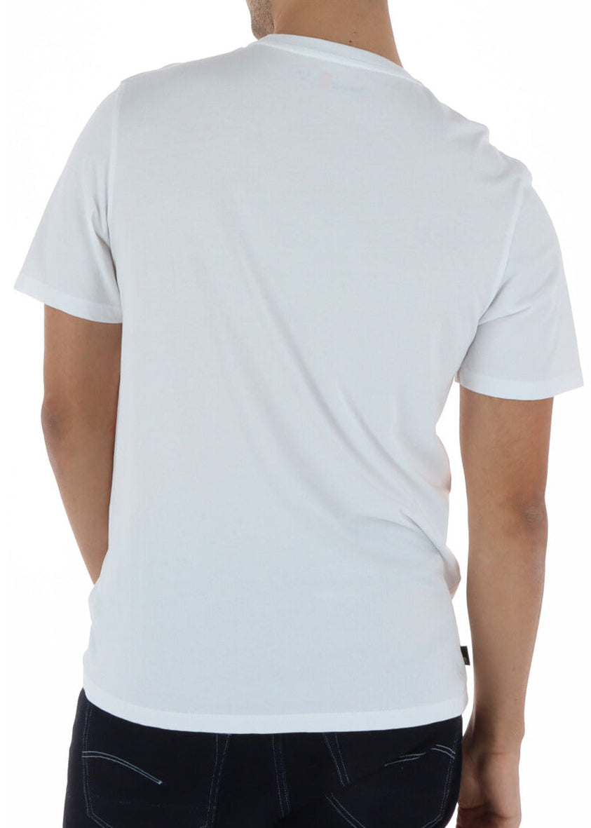 T-shirt Uomo Timberland Bianca con Stampa in Cotone