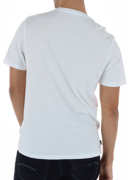T-shirt Uomo Timberland Bianca con Stampa in Cotone