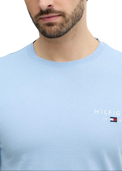 T-shirt Uomo Tommy Hilfiger Jeans Azzurra in Cotone