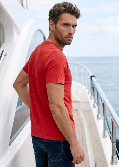 T-shirt Uomo Tommy Hilfiger Jeans Rossa Essential