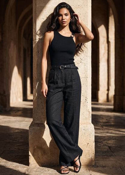 Top Donna Only Nero Smanicato in Viscosa