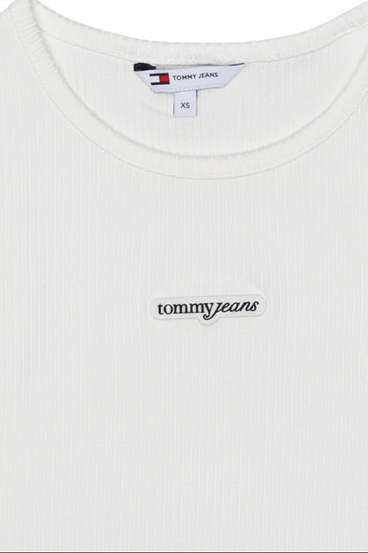 Top Donna Tommy Hilfiger Jeans Bianco Essential