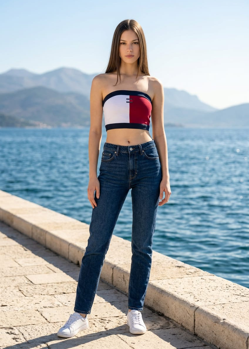 Damen-Top Tommy Hilfiger Jeans Bordeaux