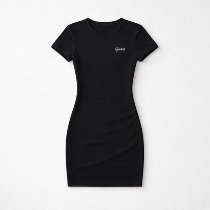 Abito Donna Guess Nero con Scollo Alto
