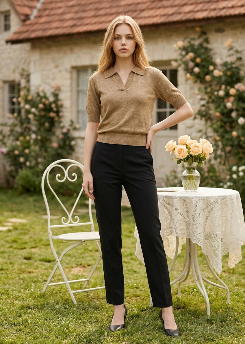 Polo Donna Only Beige | Velvora