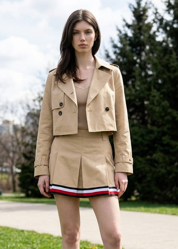 Gonna Donna Tommy Hilfiger Jeans Mini Beige
