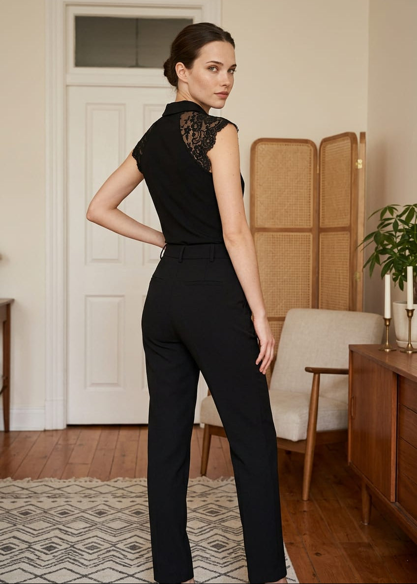 Top Donna Morgan De Toi Nero Smanicato