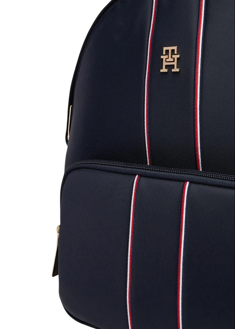 Zaino Donna Tommy Hilfiger Blu in Nylon e Pelle