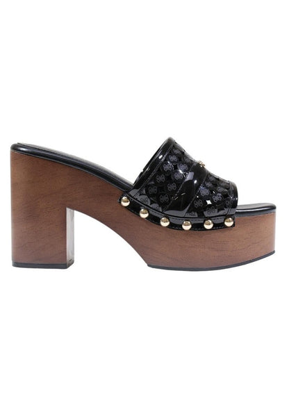 Zoccoli Donna Guess Neri con Plateau e Tacco Largo