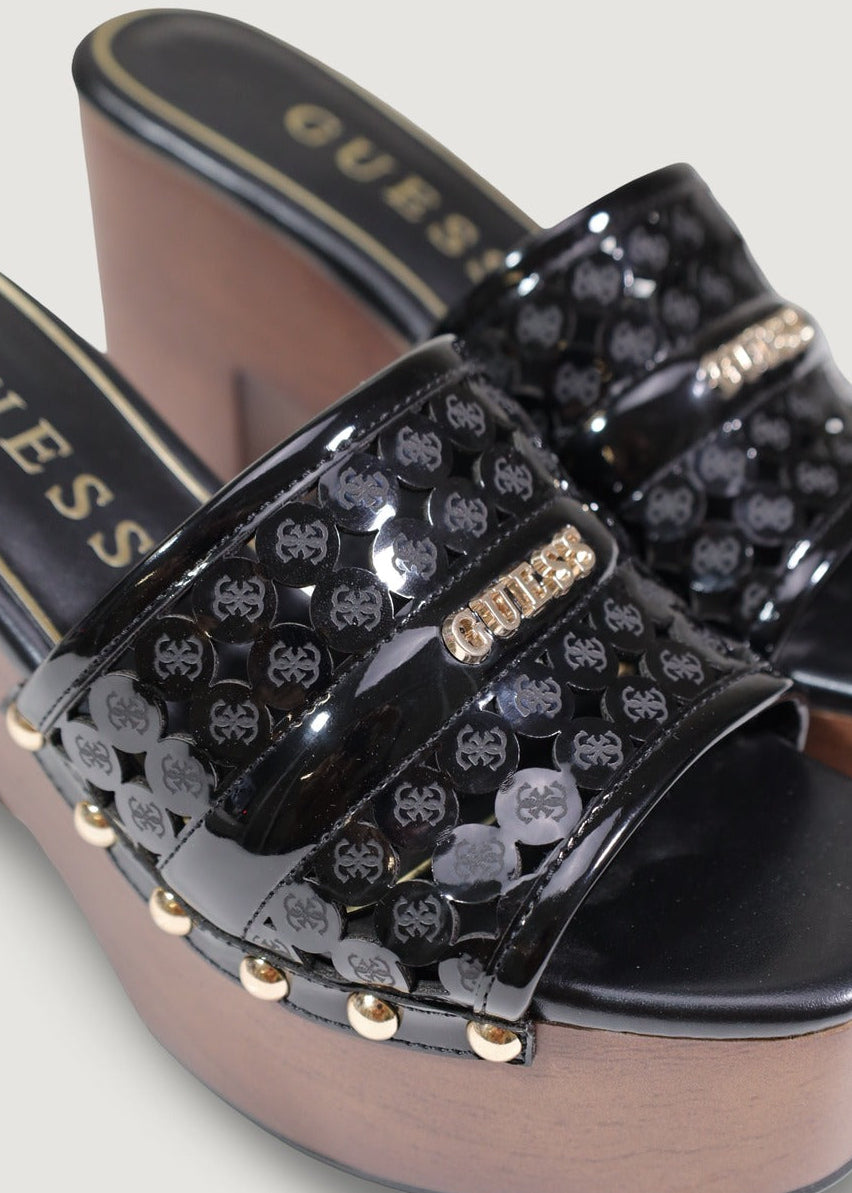Zoccoli Donna Guess Neri con Plateau e Tacco Largo